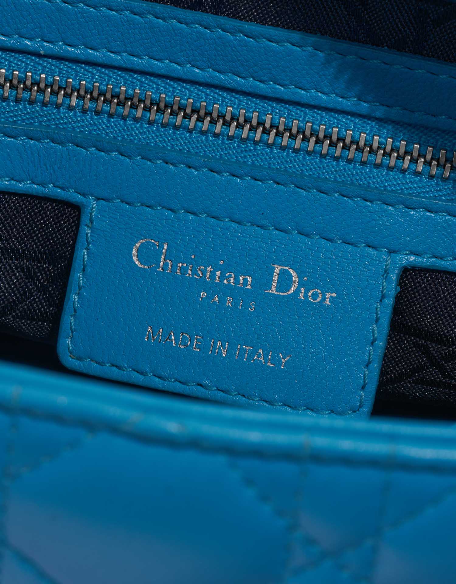 Dior Lady Medium Blue Logo  | Sell your designer bag on Saclab.com