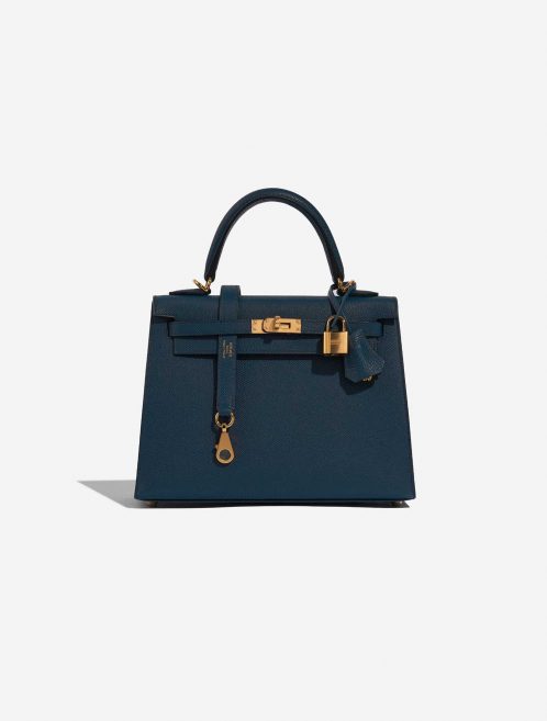 Hermès Kelly 25 BlueDePresse Front  | Sell your designer bag on Saclab.com