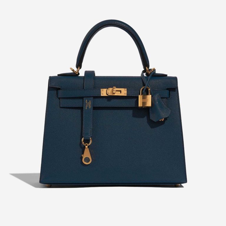 Hermès Kelly 25 BlueDePresse Front  | Sell your designer bag on Saclab.com