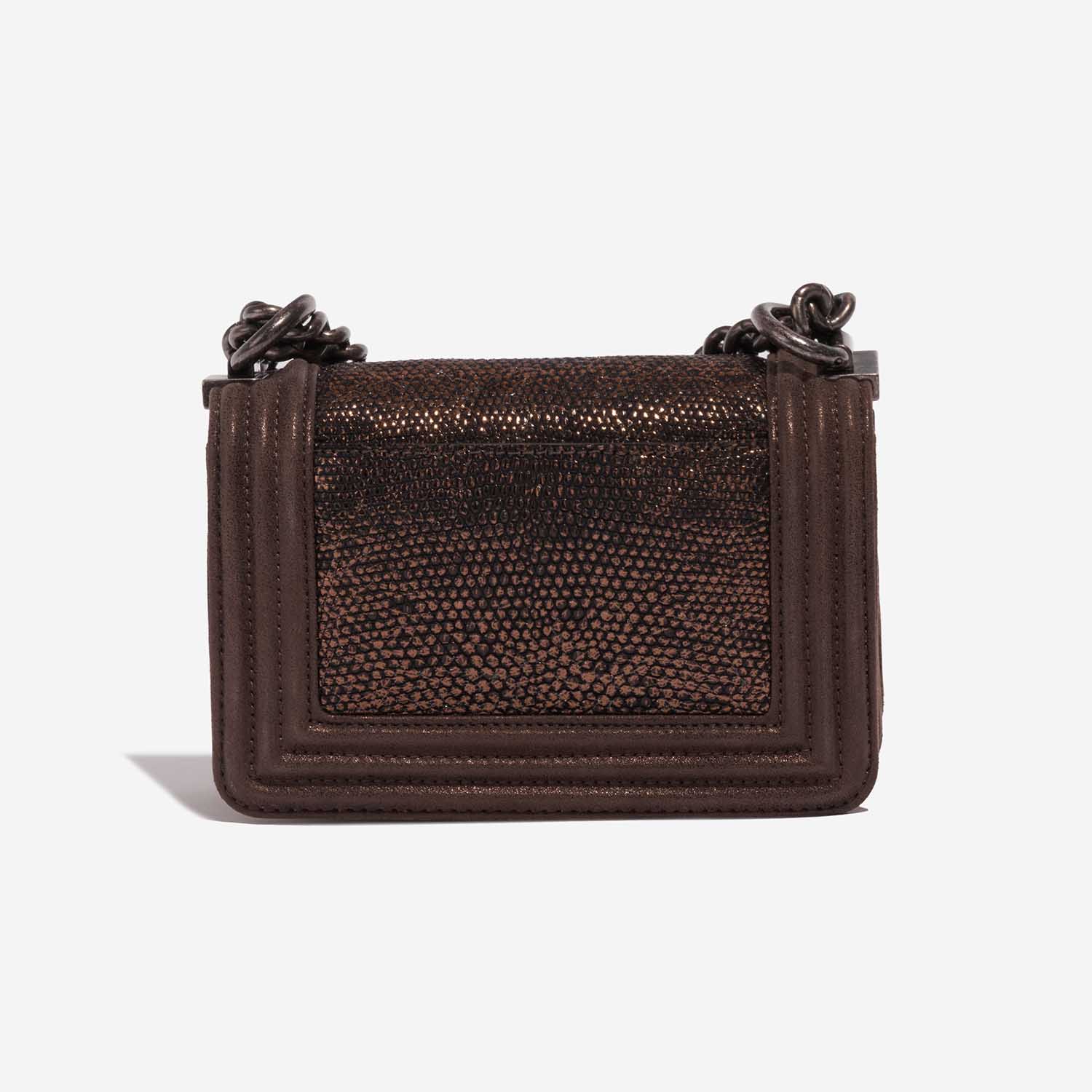 Chanel Boy Micro Brown-Gold Back | Verkaufen Sie Ihre Designer-Tasche auf Saclab.com
