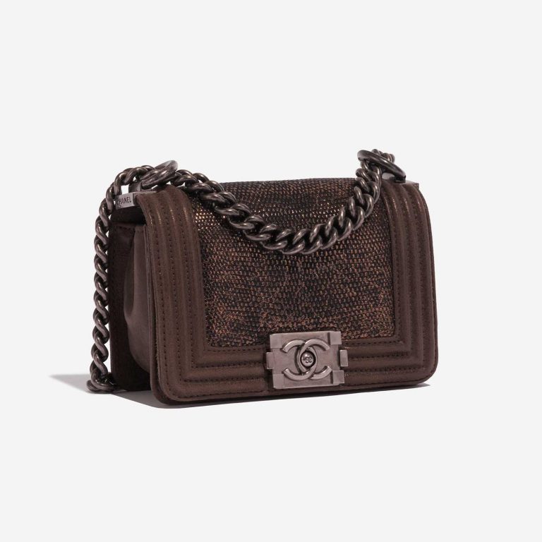 Chanel Boy Micro Brown-Gold Side Front | Vendez votre sac de créateur sur Saclab.com