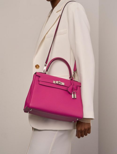 Hermès Kelly 28 RosePourpre 1M | Vendez votre sac de créateur sur Saclab.com