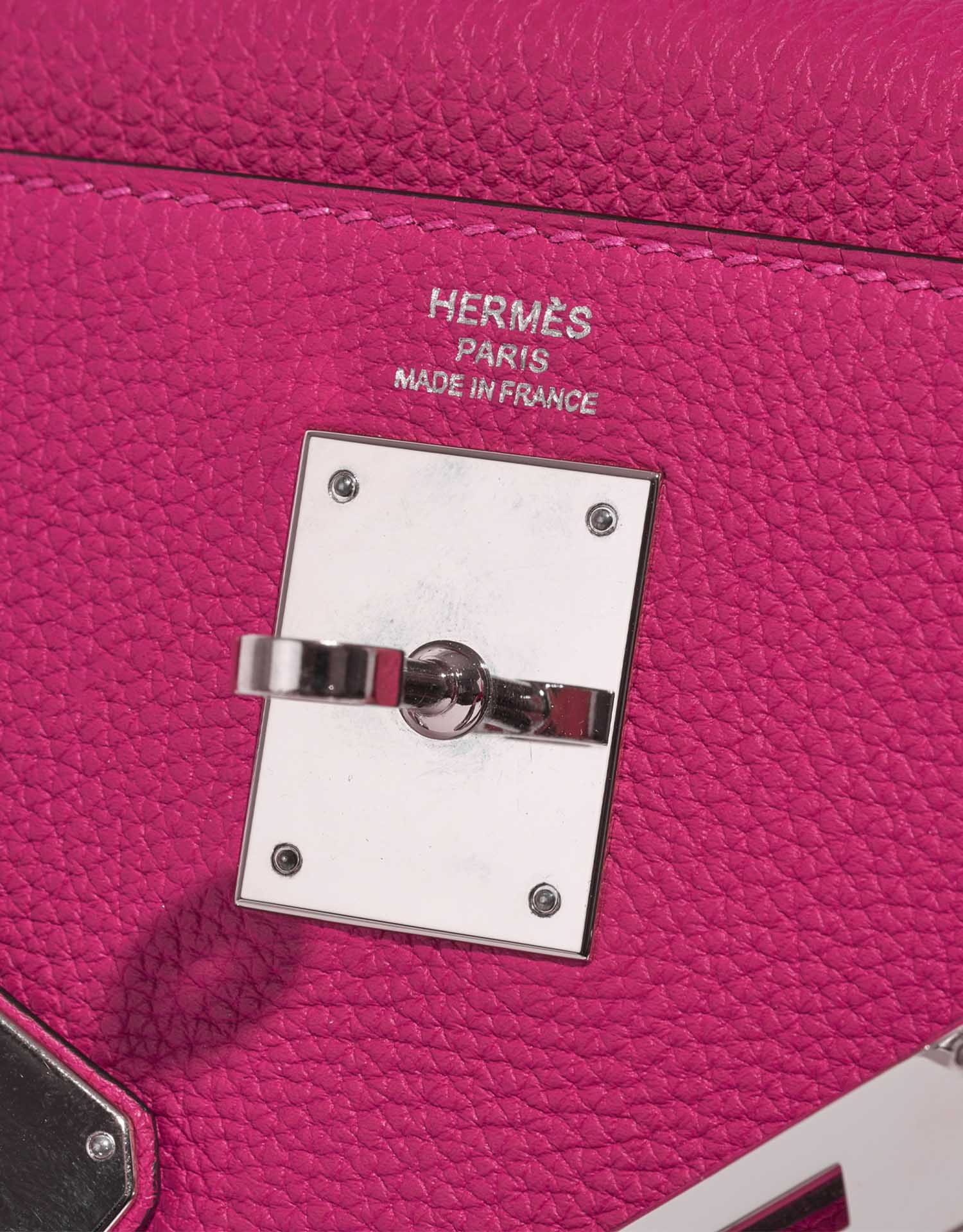 Hermès Kelly 28 RosePourpre Logo  | Sell your designer bag on Saclab.com