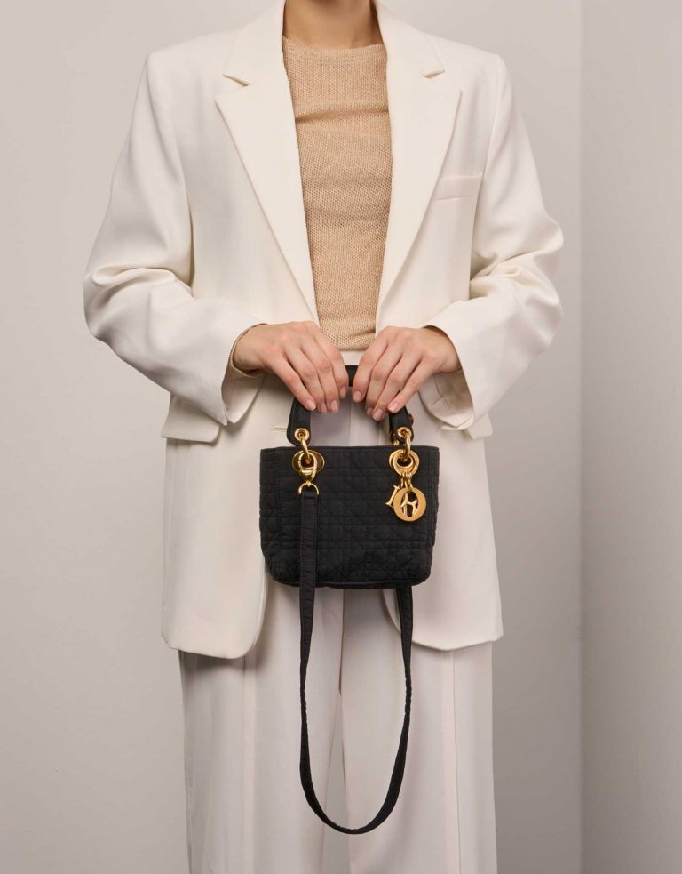 Dior Lady Mini Black Front  | Sell your designer bag on Saclab.com
