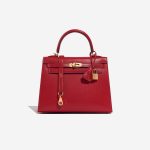 Hermès Kelly 25 RougeVif 0F | Sell your designer bag on Saclab.com