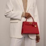 Hermès Kelly 25 RougeVif 1M | Sell your designer bag on Saclab.com