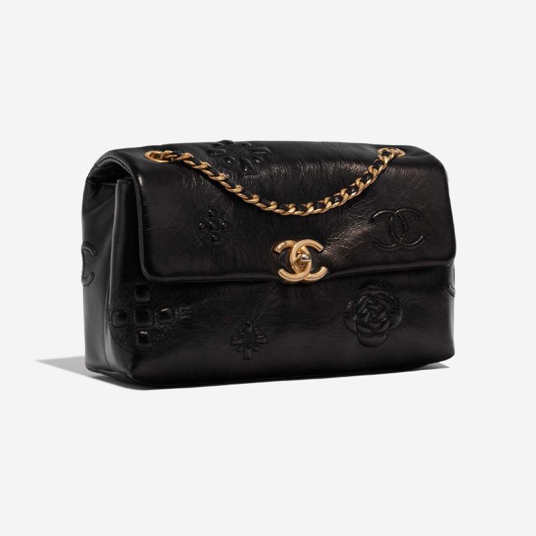 Chanel Timeless Medium Black Side Front  | Sell your designer bag on Saclab.com