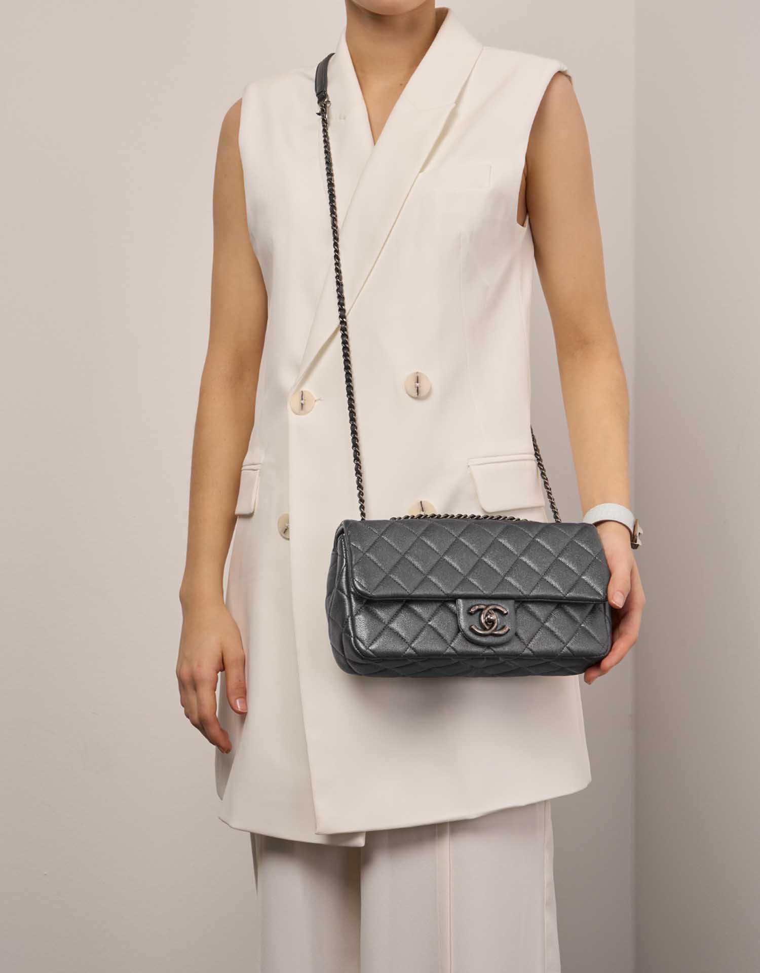 Chanel Timeless Medium Grey Sizes Worn | Sell your designer bag on Saclab.com