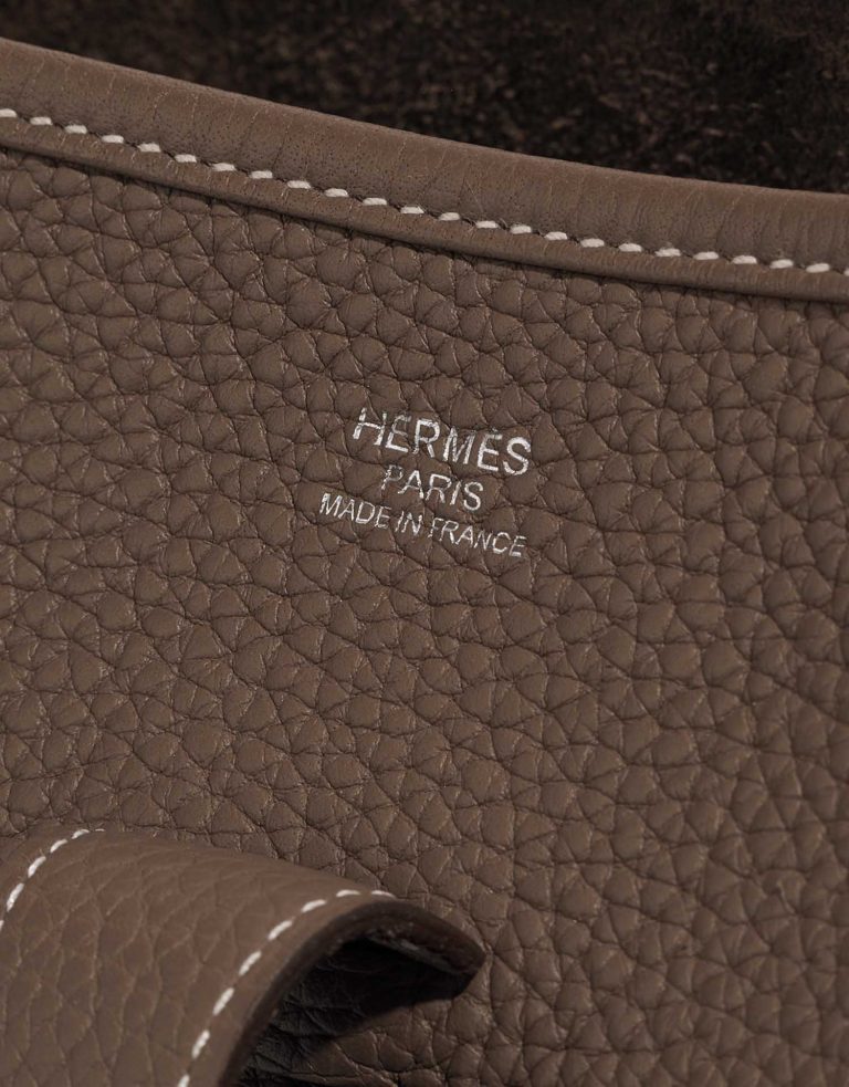 Hermès Evelyne 33 Etoupe Logo  | Sell your designer bag on Saclab.com