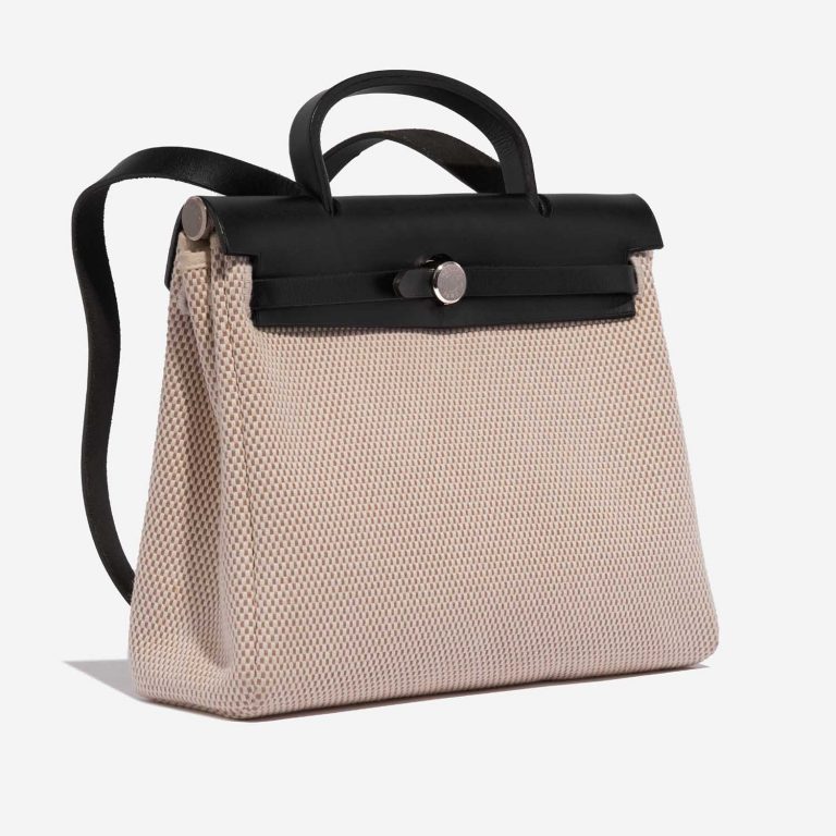 Hermès Herbag 31 Noir-Ecru-SableNaturel Side Front | Vendre votre sac de créateur sur Saclab.com