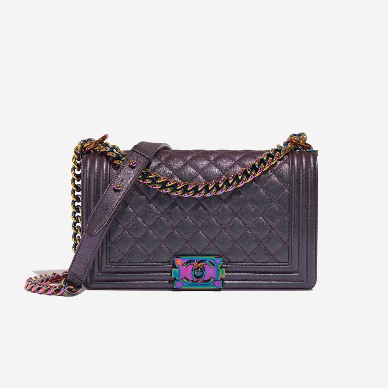 Chanel Boy OldMedium Purple-Greyish Front | Verkaufen Sie Ihre Designer-Tasche auf Saclab.com