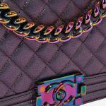 Chanel Boy OldMedium Purple-Greyish Closing System  | Sell your designer bag on Saclab.com
