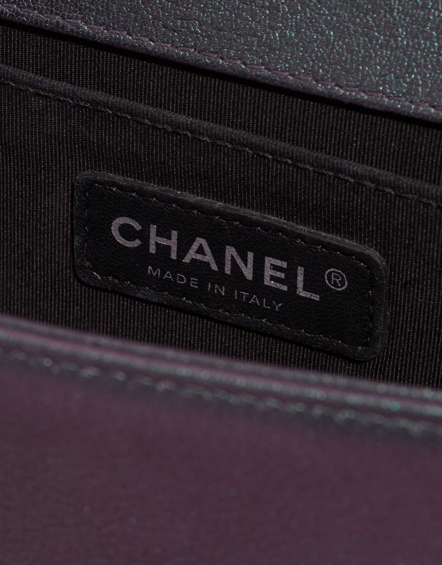 Chanel Boy OldMedium Purple-Greyish Logo  | Sell your designer bag on Saclab.com