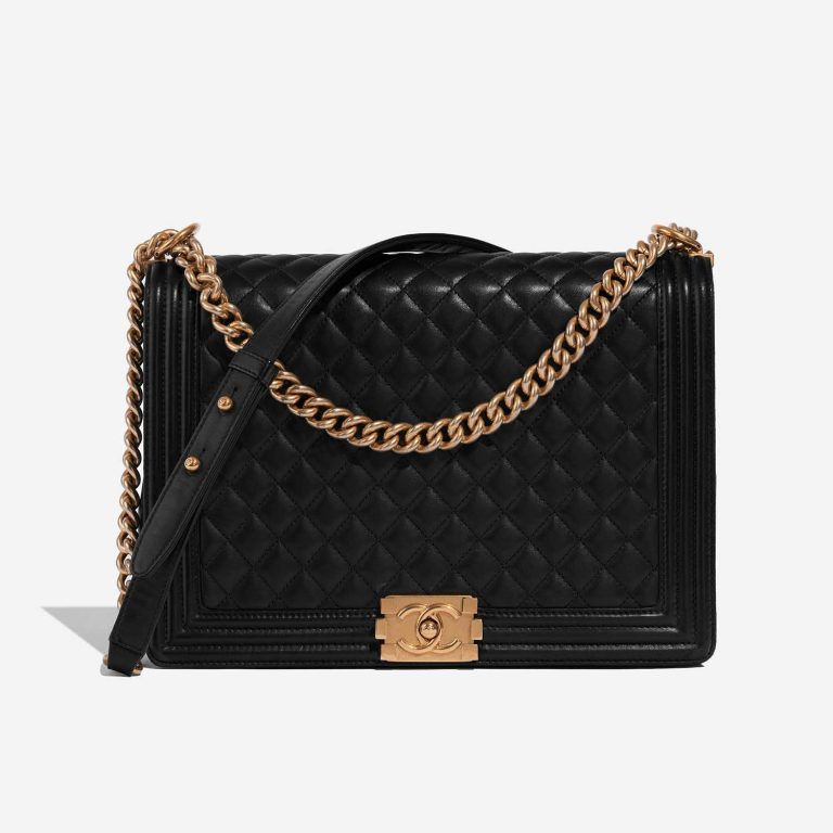 Chanel Boy Large Lamb Black Front | Sell your designer bag