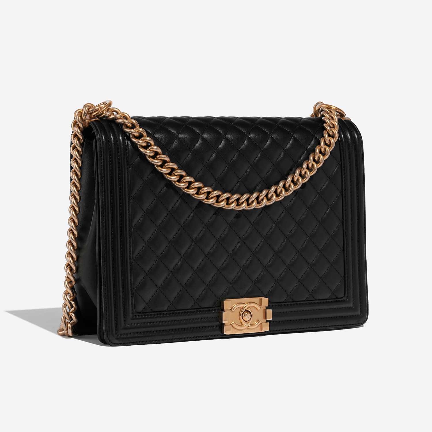 Chanel Boy Large Black Side Front  | Sell your designer bag on Saclab.com