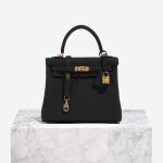 Hermès KellyHSS 25 Black-Rose Front  | Sell your designer bag on Saclab.com