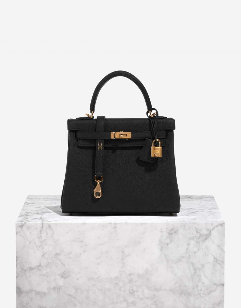 Hermès KellyHSS 25 Black-Rose Front  | Sell your designer bag on Saclab.com