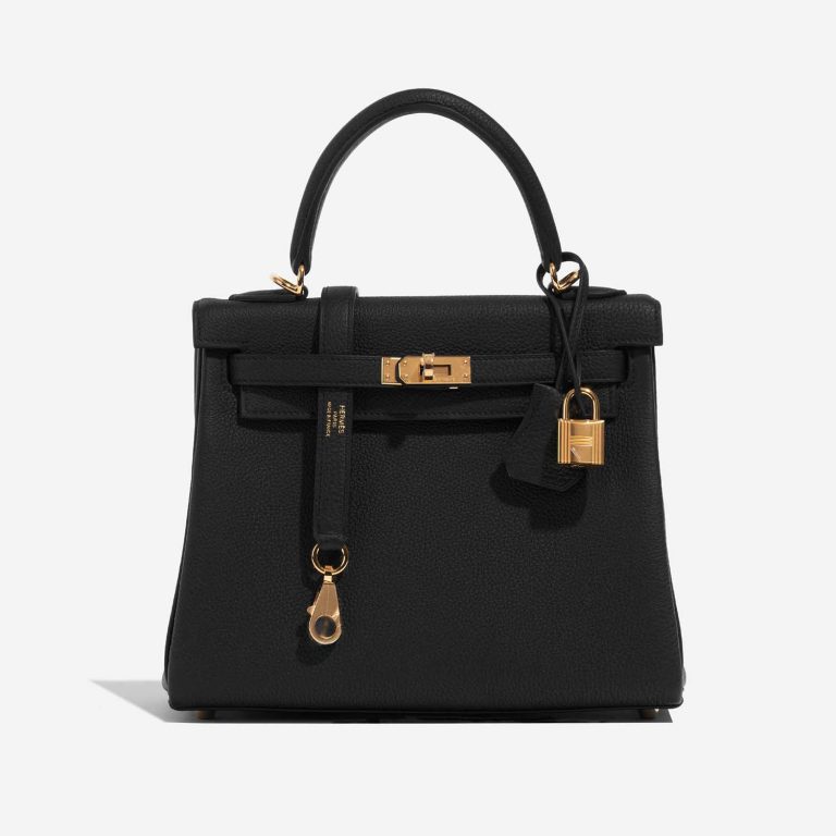 Hermès KellyHSS 25 Black-Rose Front  | Sell your designer bag on Saclab.com