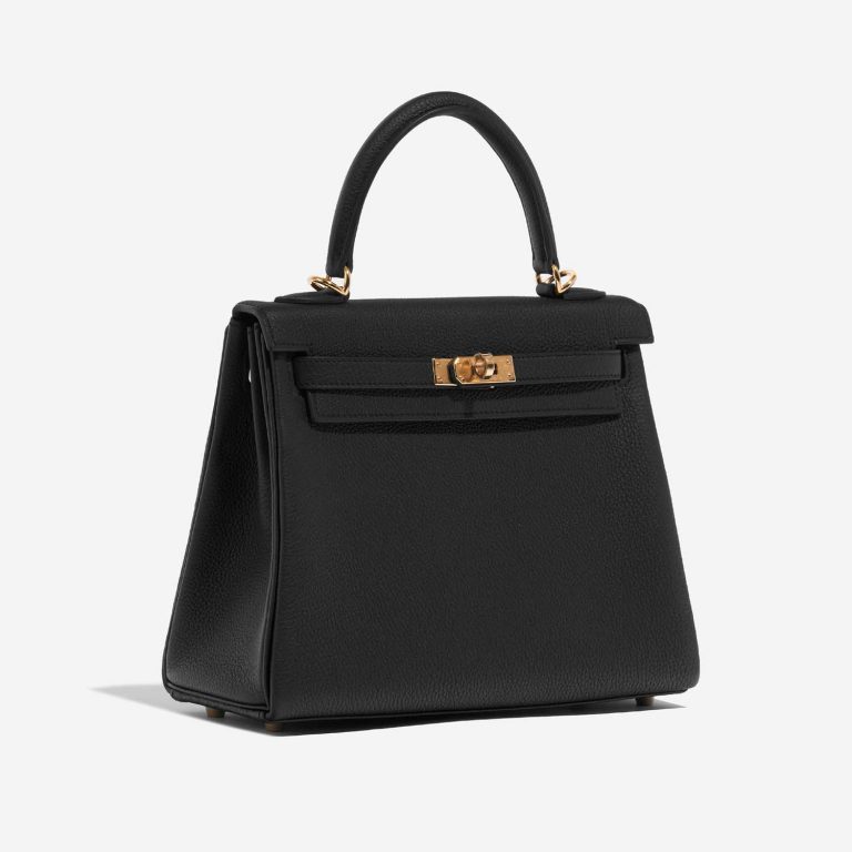 Hermès KellyHSS 25 Black-Rose Side Front  | Sell your designer bag on Saclab.com