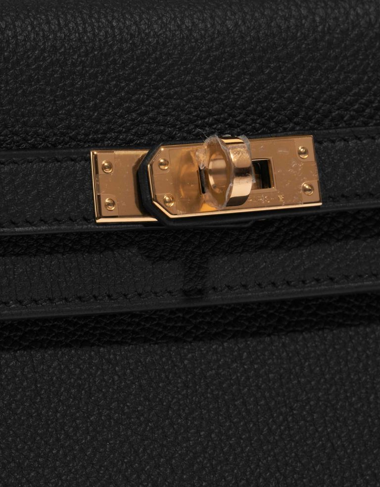 Hermès KellyHSS 25 Black-Rose Closing System  | Sell your designer bag on Saclab.com