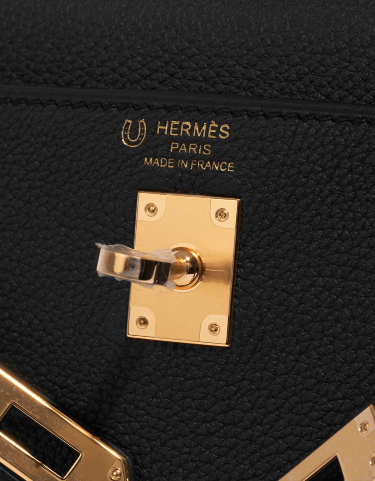 Hermès KellyHSS 25 Black-Rose Logo  | Sell your designer bag on Saclab.com