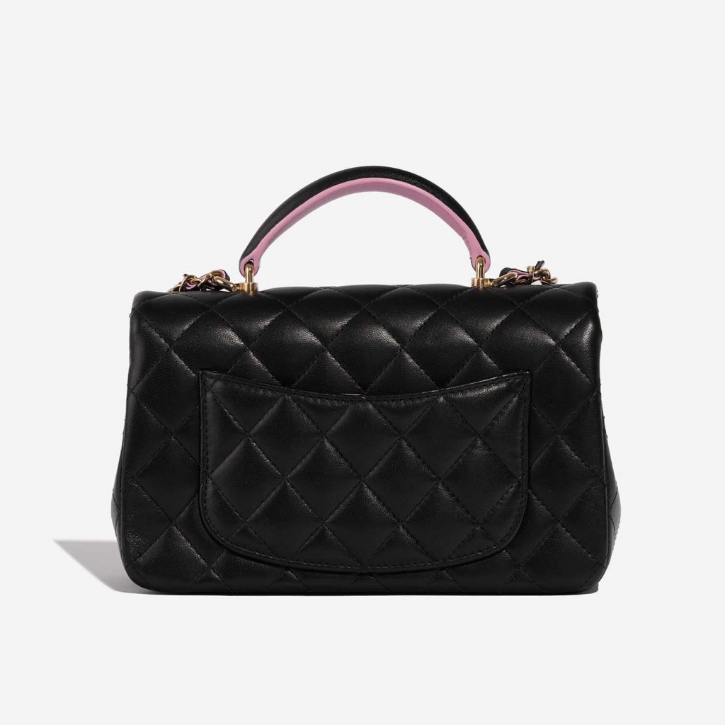 Chanel Timeless Mini Rectangular Lamb Black / Hot Pink | SACLÀB