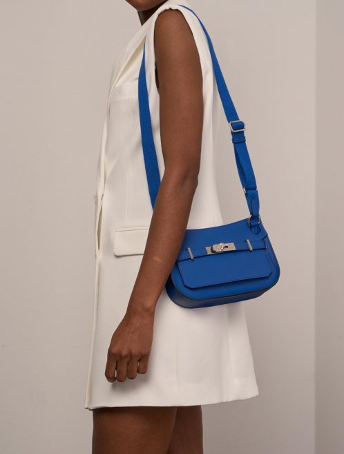 Hermès Jypsiere Mini BlueDeFrance Sizes Worn | Sell your designer bag on Saclab.com