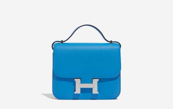 hermes Constance 18 BlueFrida Front  | Sell your designer bag on Saclab.com