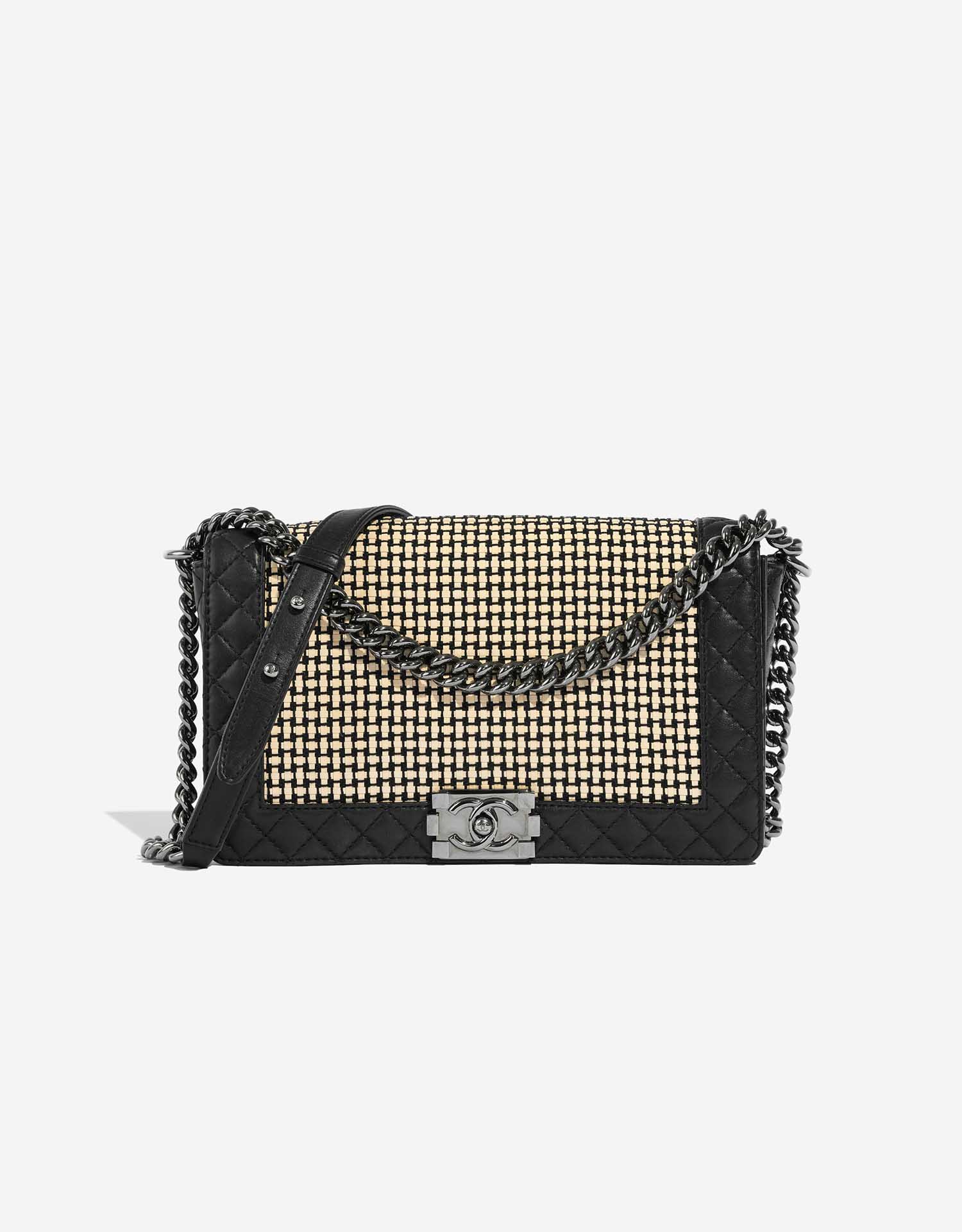 Chanel Boy Large Lamb / Rattan Black / Beige | SACLÀB