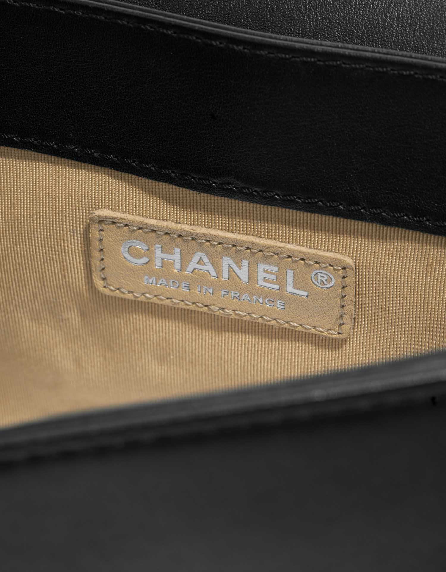 Chanel Boy Large Black-Beige Logo  | Sell your designer bag on Saclab.com