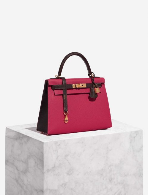 Hermès Kelly 28 RoseTyrien-Chocolate 0F | Sell your designer bag on Saclab.com