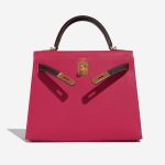Hermès Kelly 28 RoseTyrien-Chocolate 3FO S | Sell your designer bag on Saclab.com
