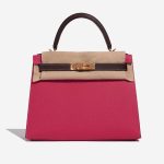 Hermès Kelly 28 RoseTyrien-Chocolate 4FV S | Sell your designer bag on Saclab.com