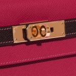 Hermès Kelly 28 RoseTyrien-Chocolate Closing System  | Sell your designer bag on Saclab.com
