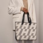 Hermès CabasHEnBias 40 Black-Ecru 1M | Sell your designer bag on Saclab.com