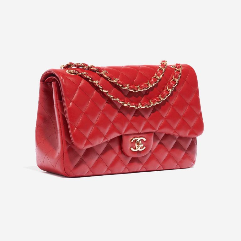 Chanel Timeless Jumbo Red Side Front  | Sell your designer bag on Saclab.com