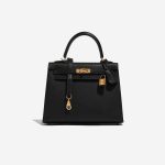 Hermès Kelly 25 Black Front  | Sell your designer bag on Saclab.com