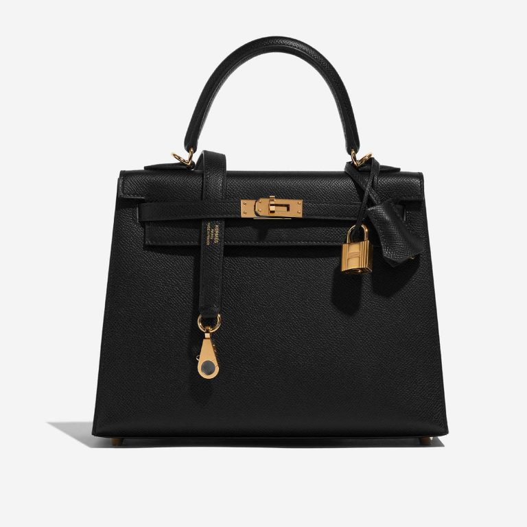 Hermès Kelly 25 Black Front  | Sell your designer bag on Saclab.com