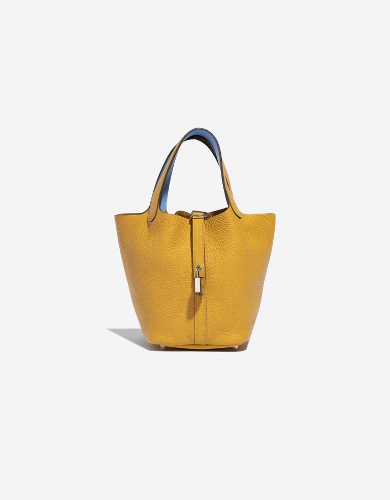 Hermès Picotin 18 JauneAmbre-Celeste 0F | Sell your designer bag on Saclab.com