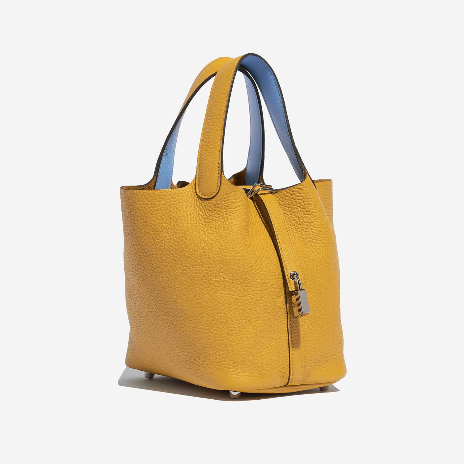 Hermès Picotin 18 JauneAmbre-Celeste 6SF S | Sell your designer bag on Saclab.com