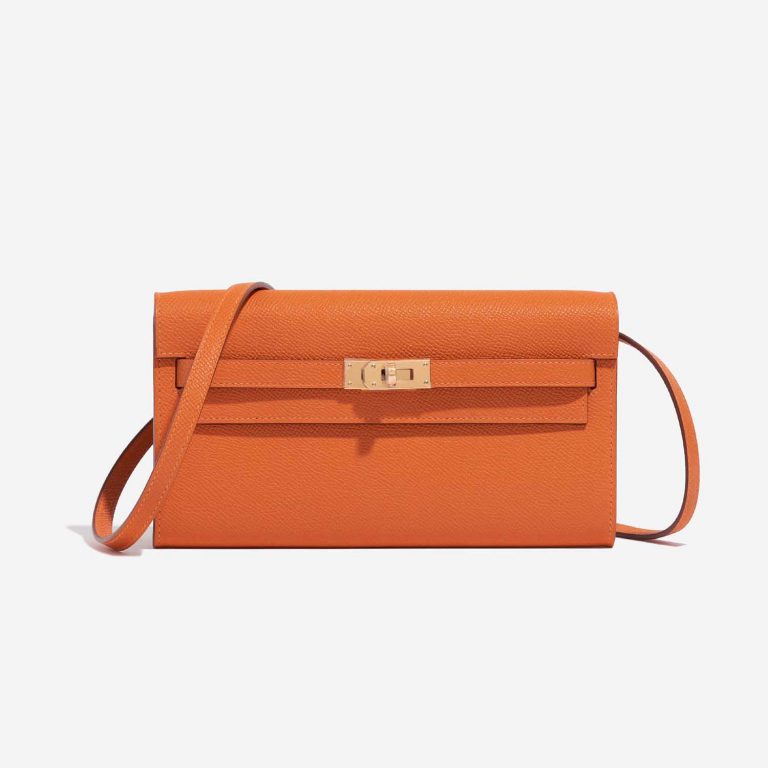 Hermès Kelly ToGo Orange Front  | Sell your designer bag on Saclab.com