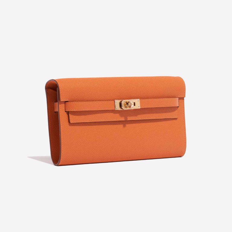 Hermès Kelly ToGo Orange Side Front  | Sell your designer bag on Saclab.com