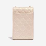 Chanel Timeless PhoneHolder MetallicPearlWhite Back  | Sell your designer bag on Saclab.com