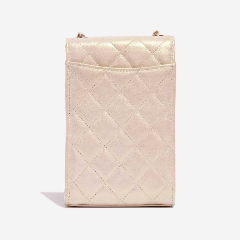 Chanel Timeless PhoneHolder MetallicPearlWhite Back | Vendez votre sac de créateur sur Saclab.com