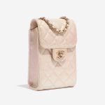 Chanel Timeless PhoneHolder MetallicPearlWhite Side Front  | Sell your designer bag on Saclab.com
