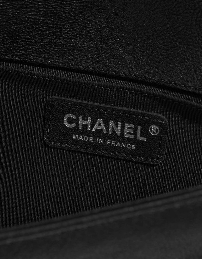 Chanel Boy OldMedium Black Logo  | Sell your designer bag on Saclab.com