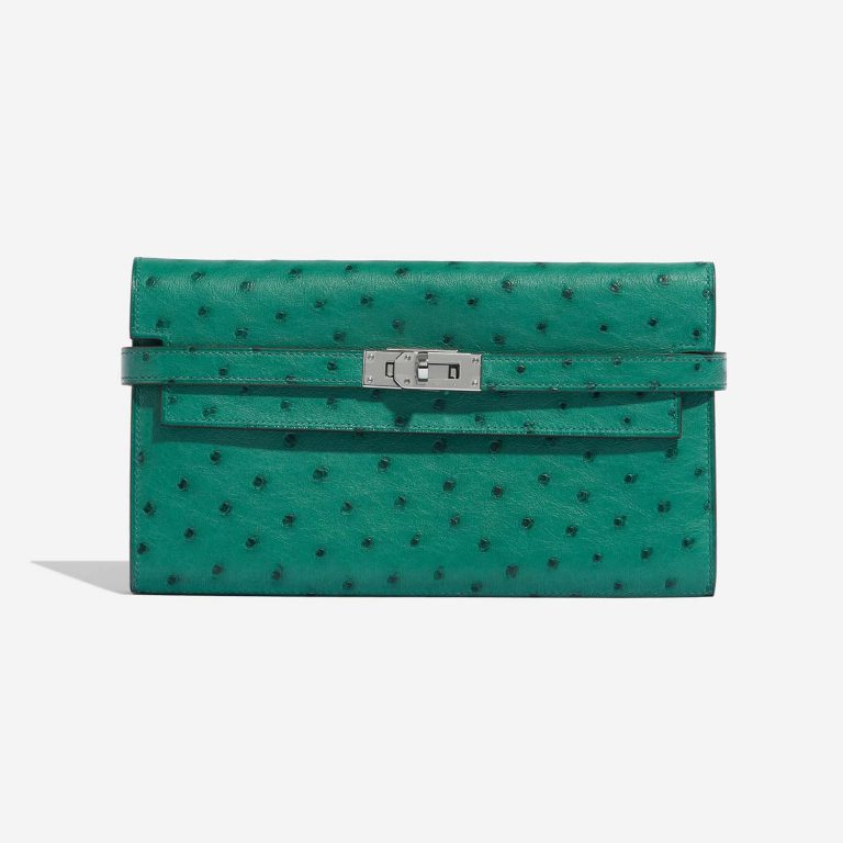 Hermès Kelly LongWallet VertVerone Front  | Sell your designer bag on Saclab.com