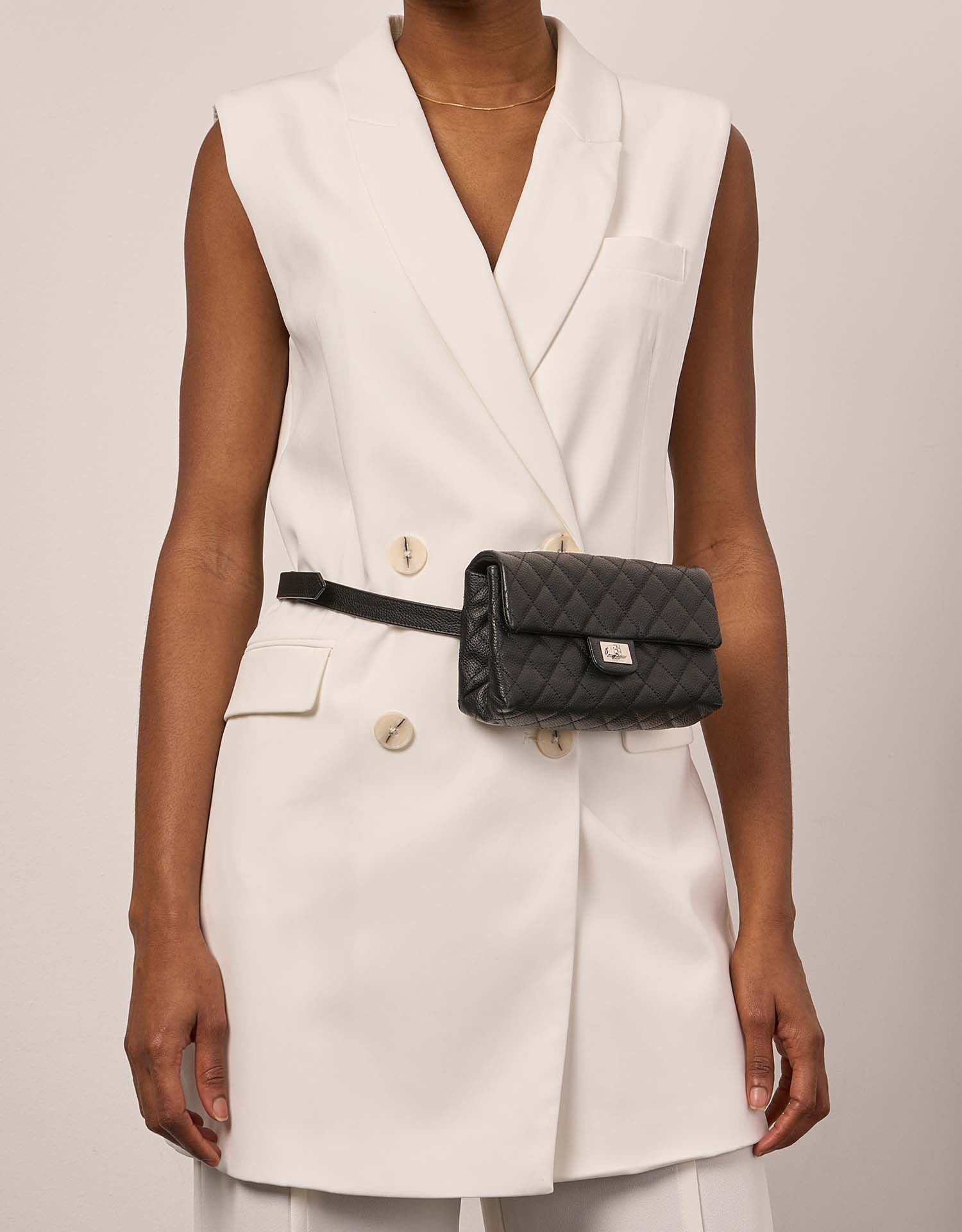 Chanel 255Reissue BeltBag Black Sizes Worn 1 | Sell your designer bag on Saclab.com