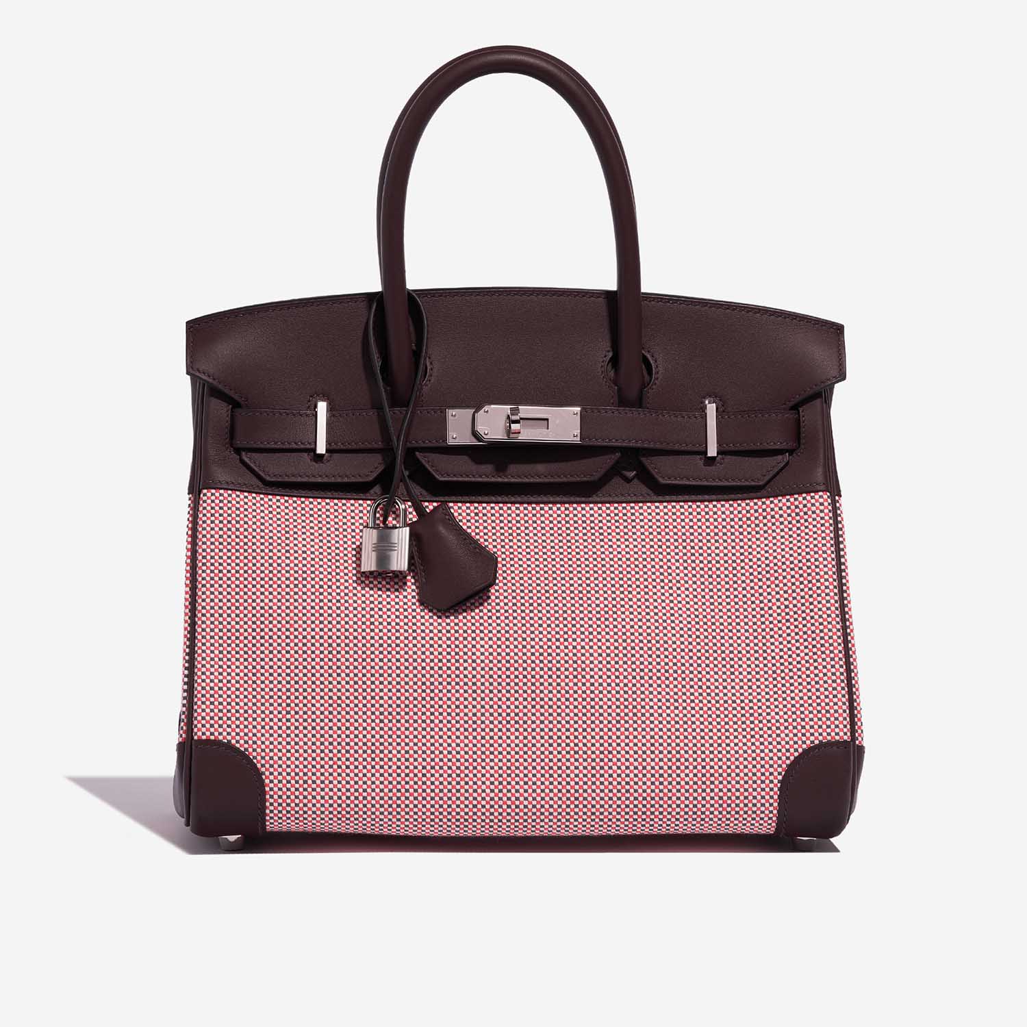 Hermès Birkin 30 Ecru-RougeSellier-Anemone-Brique Front | Vendez votre sac de créateur sur Saclab.com