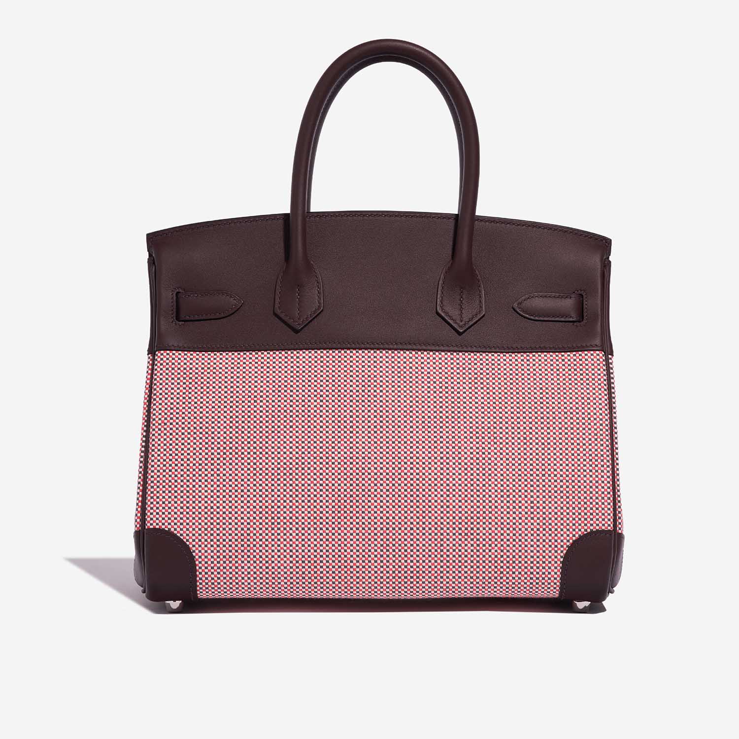 Hermès Birkin 30 Ecru-RougeSellier-Anemone-Brique Back  | Sell your designer bag on Saclab.com